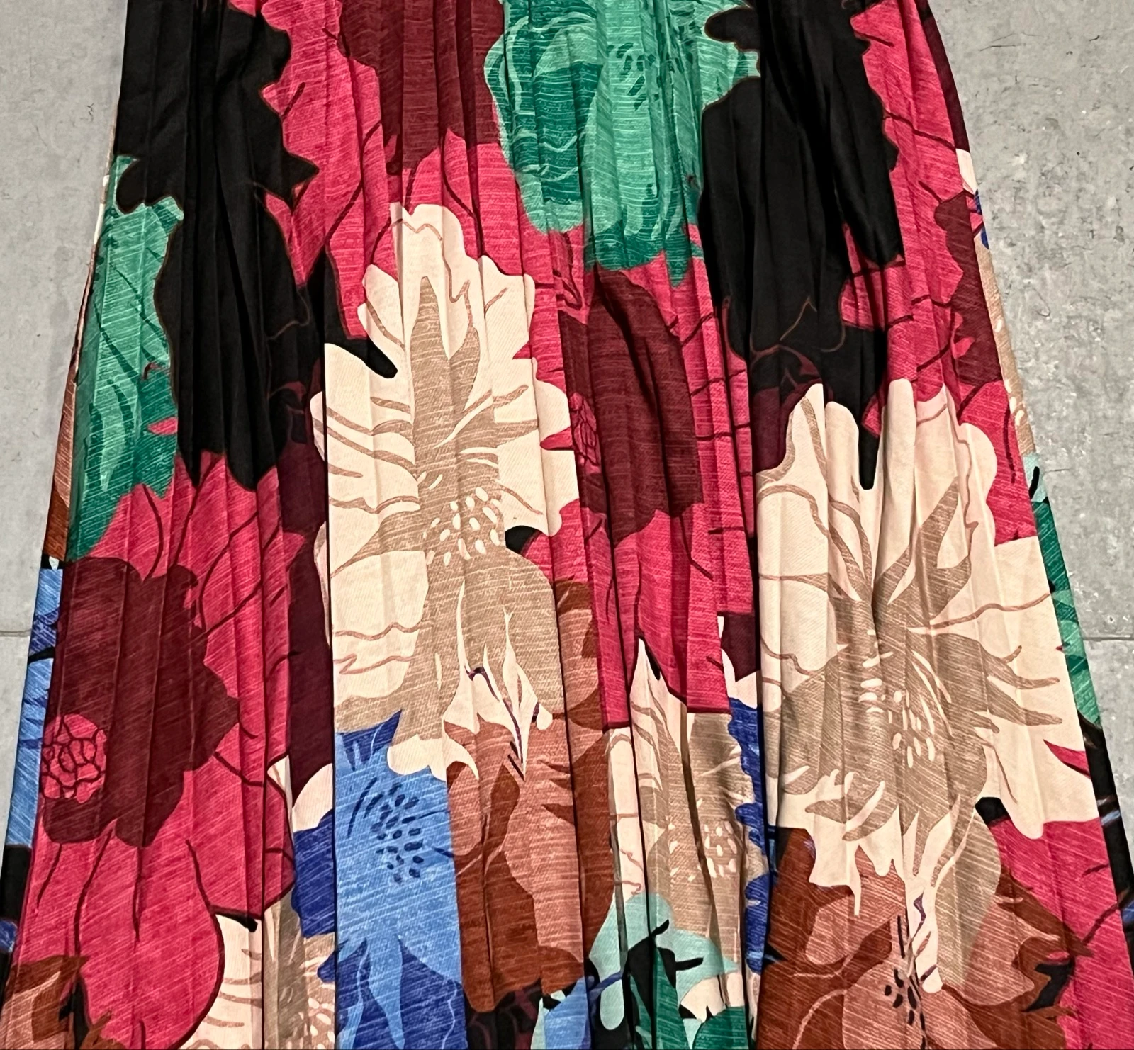 Vestido satinado largo floral multicolor – photo 7